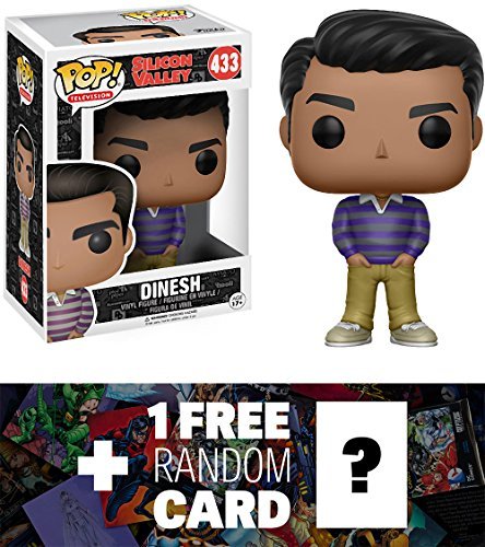 Dinesh: Funko POP! x Silicon Valley Vinyl Figure + 1 FREE American TV Themed Trading Card Bundle (12329)