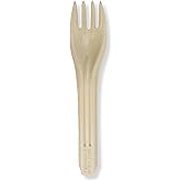 World Centric Compostable NoTree 6" Paper Fork - FSC Certified with a Heat-Tolerant Coating - 1000 Pack