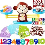 CozyBomB Monkey Balance Counting Cool Math Games - STEM Toys for 3 4 5 Year olds Cool Math Educational Kindergarten - Number Learning Material for Boys and Girls