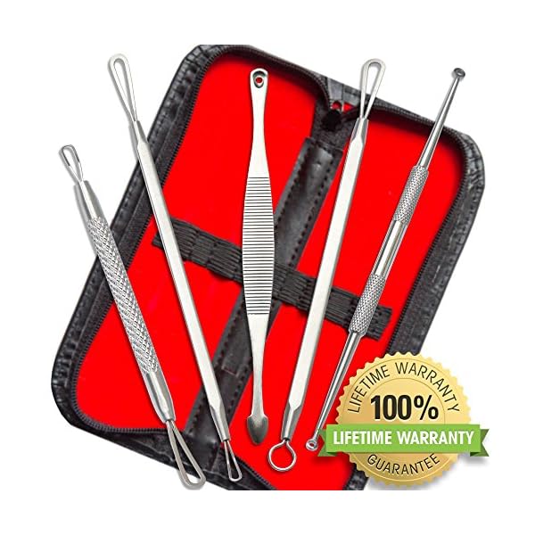 Comedone Extractor Blackhead Remover Professional- 5-1 ideal for the treatment zits pimples whitehead facial acne & nose… - Image 7