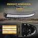 QuakeWorld 52″ Curved LED Light Bar 300W Flood Spot Combo Beam Led Bar W/ 2Pcs 4in Off Road Driving Fog Lights with Wiring Harness Rocker Switch for Jeep Trucks Polaris ATV Boats Lightingthumb 3
