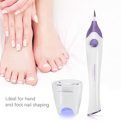 Buy Touchbeauty Nail File Electric 5in1 Manicure Pedicure Set With Stand Professional Natural Nail Drill Buffer Shine Tool For Fingernails Toenails Purple Tb 1335 Online In Indonesia B00x5to69e