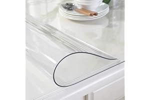 Royhom Clear Table Cover Protector 1.5mm Thick, 14 x 24 Inch Clear Desk Pad, Waterproof Desk Mats on Top of Desks, Desk Protector Mat, Plastic Table Cover for Writing Desk, Coffee Table, Dresser