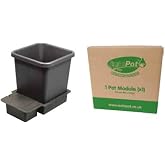 AutoPot 1 Pot Module with 3.9 Gallon Plastic Pot and No Tank - Self-Watering, Gravity-Fed Hydroponic System (1Pot - 3.9 Gallon - No Tank)