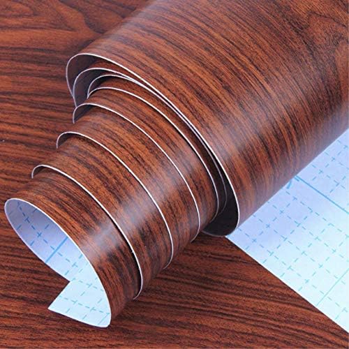 Yija Wood Grain Self Adhesive Sticker PVC Wallpaper Furnitur Cabinets Wardrobe Shelf Liner (013-17.7by79in)