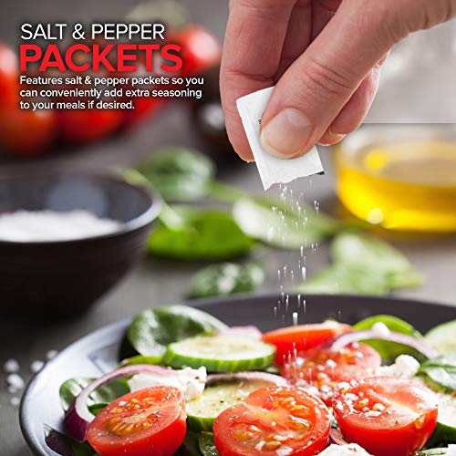 Stock Your Home Plastic Cutlery Packets with Salt & Pepper in White