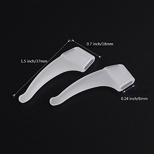 image for EnzoDate Silicone Anti-Slip Ear Lock 10 Pairs for Adults Kids Glasses 