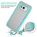Samsung S8 Case, Galaxy S8 Case, Galaxy S VIII Case, TILL(TM) [Shock Absorption] Dual Layer Hybrid Armor Defender Protective Case Cover Shell for Samsung Galaxy S8/ S VIII 5.8Inch [Turquoise]