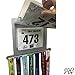 Race Bib and Medal Display - Hanging and Race Medal Hanger (solid metal) in SILVER or GOLD (SILVER)