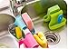 Dhrob Double Sink Caddy Saddle Style Kitchen Organizer Storage Sponge Holder Rack Too A variety of color random delivery