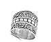 Bali Bead Wide Fashion Ring New .925 Sterling Silver Thin Band Size 9