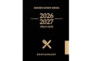 Reservation Book For Restaurant: Full Year Table Wait List Reservations, 1 page with space for 36 reservations per day, Full 