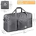 Foldable Duffle Bag 100L, Super Lightweight Travel Duffel for Luggage Sports Gym Water Resistant Nylon by WANDF, Grey, 100L