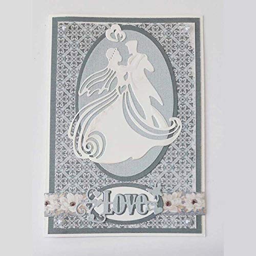 Metal Cutting Dies Bride Groom Wedding Scrapbooking Stencil - Thumbnail 4