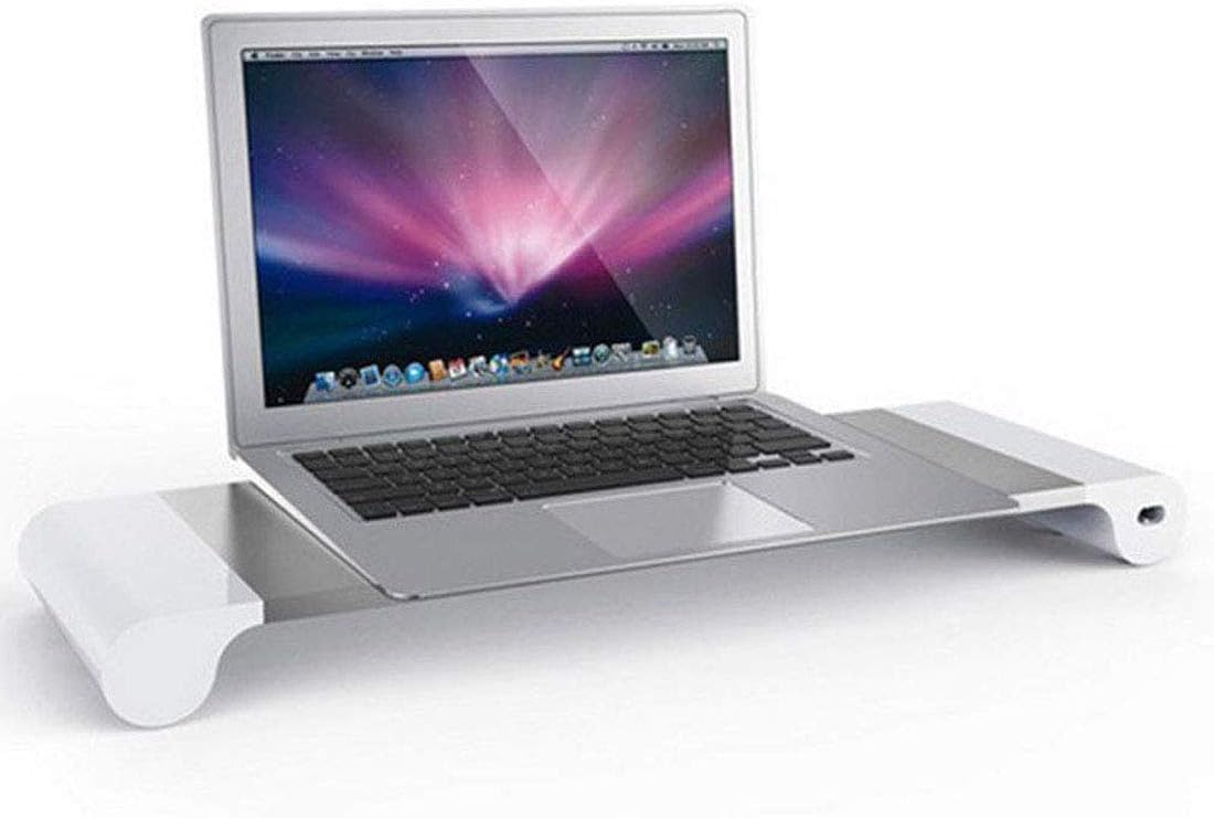 Smart Base Aluminium Alloy Base Holder with 4 USB Port Charger Stand, Laptop Smart Base Holder, Desktop Charger Stand for MacBook Laptop Monitor Universal