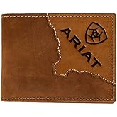 ARIAT Western Wallet Mens Bifold Slim Fit Two Tone Med Brown A3552644