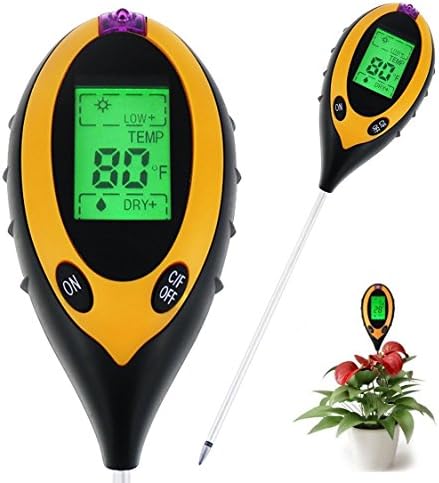 pH Soil Meter, 3-in-1 Soil Tester Kit for Moisture, Light and pH / acidity Meter Plant Tester Soil Moisture Meter for Garden Farm Lawn Planter (4 in 1)