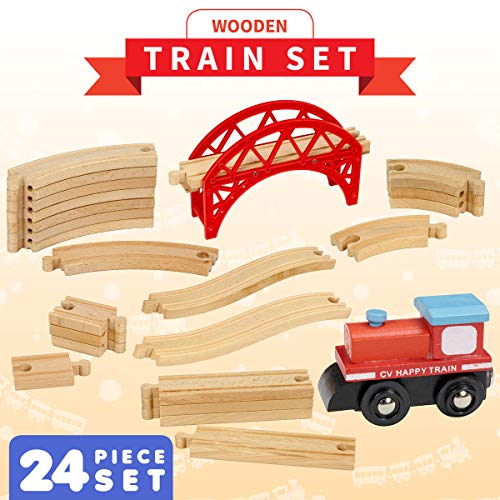 Dragon Drew 24 Piece Wooden Train Set 