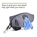 PetBemo Dog Poop Bag Holder Pet Waste Bag Dispenser, Stain Resistant, Premium Quality Pet Trash Bag Holder With YKK Zipper For Walking, Running or Hiking Accessory, Light Grey