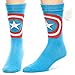 Marvel Captain America w/ Wings Crew Socks Blue sock size 10-13 shoe size 6-12