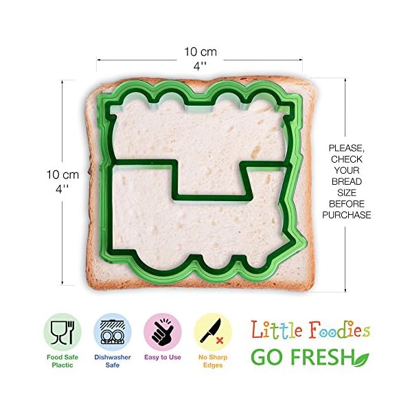 [20-Piece Set] Sandwich Cutters for Kids - 5 Sandwich Cutter Shapes, 5 Vegetable Cutters and FREE 10 Bento Decorations - Image 4