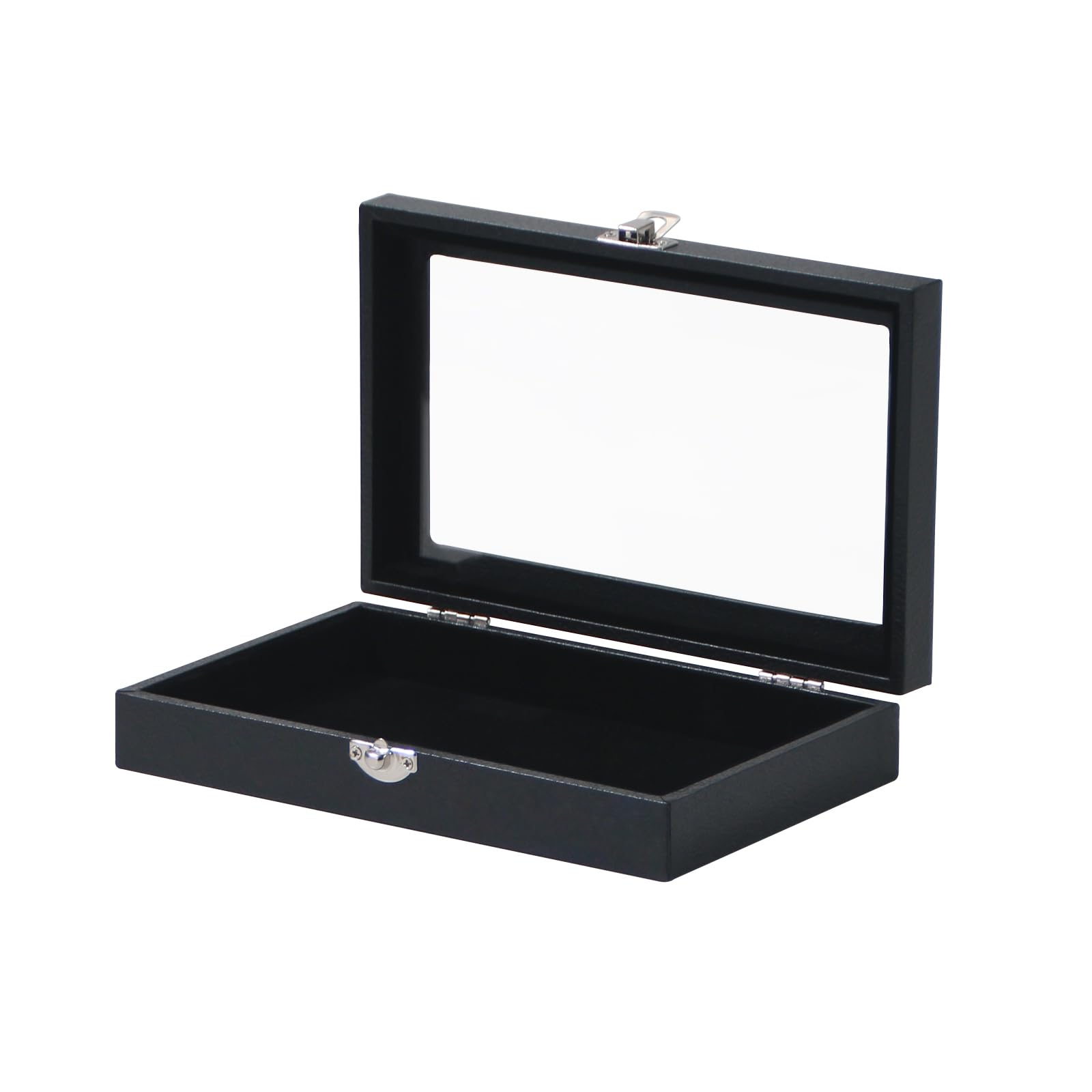 Photo 1 of Kanwoder Ring Organizer Box for Jewelry,Rings Cufflinks Storage Case,Small Jewelry Box for Travel, Pretty Gifts for Girls,Black (Blank Box)