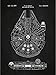 Inked and Screened Posters & Prints, 18 x 24, Millennium Falcon-Chalkboard