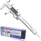 Electronic Digital Caliper Measuring Tool, Sibaok Hardened Stainless Steel with Auto-Off LCD Display Screen Vernier Caliper, Precision Measuring Metric or Imperial Format 6 Inch/150 mm Tools