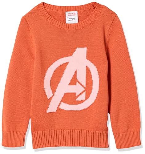 Amazon Essentials Disney | Marvel | Star Wars | Princess Mädchen Pullover mit Rundhalsausschnitt, Avengers Logo - Girls, 6-7 Jahre
