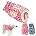 HP95 Hot! Fashion Knitted Sweater Twist Design Pet Puppy Knit Clothes (M, Rose)