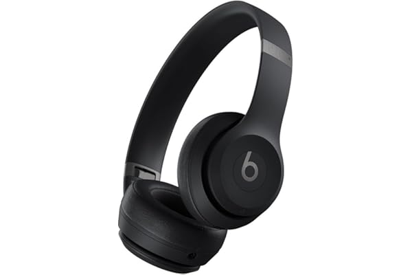 Beats Solo 4 - Wireless Bluetooth On-Ear Headphones, Apple & Android Compatible, Up to 50 Hours of Battery Life - Matte Black (Renewed Premium)