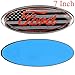 Cardiytools Front Tailgate Emblem,3D Oval 7 Inch Adhesive Black Decal Badge Nameplate for Ford Escape Excursion Expedition Freestyle F-150 F-250 F350 (American Flag B)