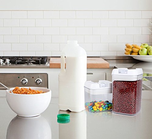 Air-Tight Food Storage Container Set - MCIRCO 7 Pieces Set Food Container with Bonus 20pcs Chalkboard Labels - Durable Plastic BPA Free - Easy Lock Lids to Keep Food Fresh - Thumbnail 7