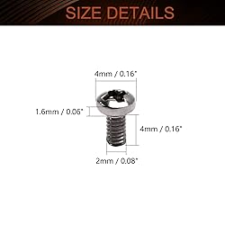 MroMax M2 x 4mm Machine Screws Pan Phillips Cross