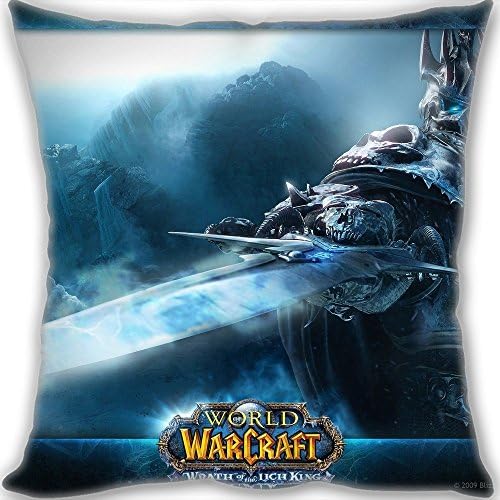 Personalized Gifts Custom World Of Warcraft Arthas Rise Of The Lich King Home Decorative Throw Pillow 4545cm(1818inch) Medium Size 450g(1lb) Leaning Cushion Two Sides Print