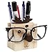 Humorous Reindeer Design Wood Desktop Pencil Cup Organizer / Novelty Eyeglass Holder / Cell Phone Stand