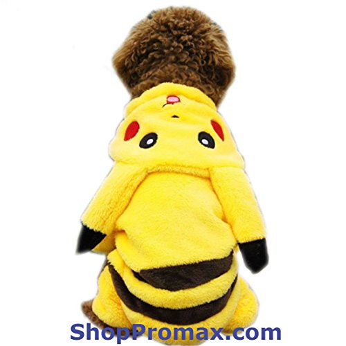 PETS DOGS CATS WARM HOODIE PIKACHU COSTUME OUTFIT