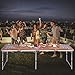 Giantex 8' Portable Beer Pong Table Foldable Adjustable Height Aluminum Indoor Outdoor Table for Drinking Party Game Set