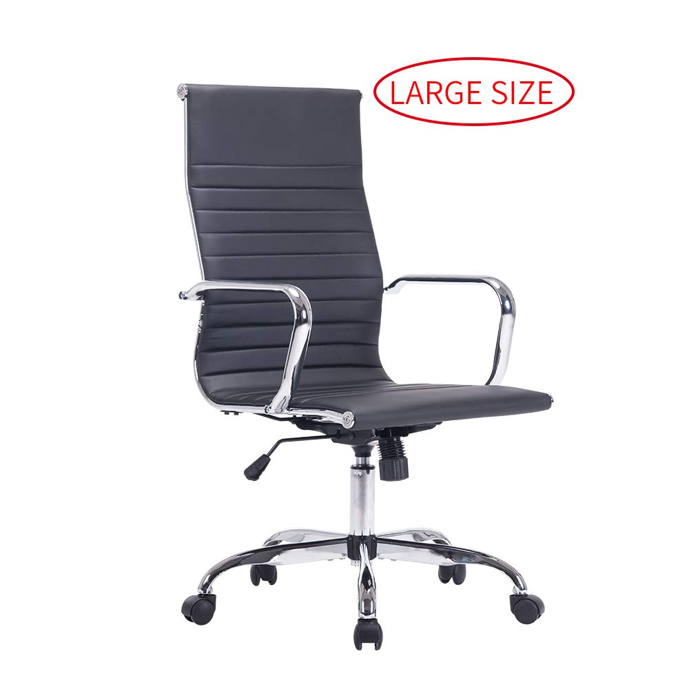 Sidanli High Back Ribbed Office Chair Large Size Eames Conference Room