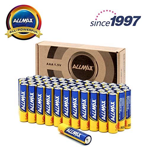 ALLMAX All-Powerful Alkaline Batteries- AAA (60-Pack), Ultra Long Lasting, Leak-Proof, 1.5V Cell