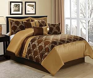 Amazon.com: 7 Piece Claremont Medallion Design Bed in a