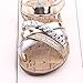 Voberry® Baby Infant Girls Summer Prewalker Bronze Anti-Slip Crib Flat Sandals (12~18 Month, Gold)