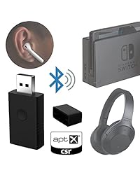 yoilq baja latencia Bluetooth Dongle Transmisor de audio inalámbrico para Nintendo Interruptor PS4 pc mac CSR aptxll solución (negro)