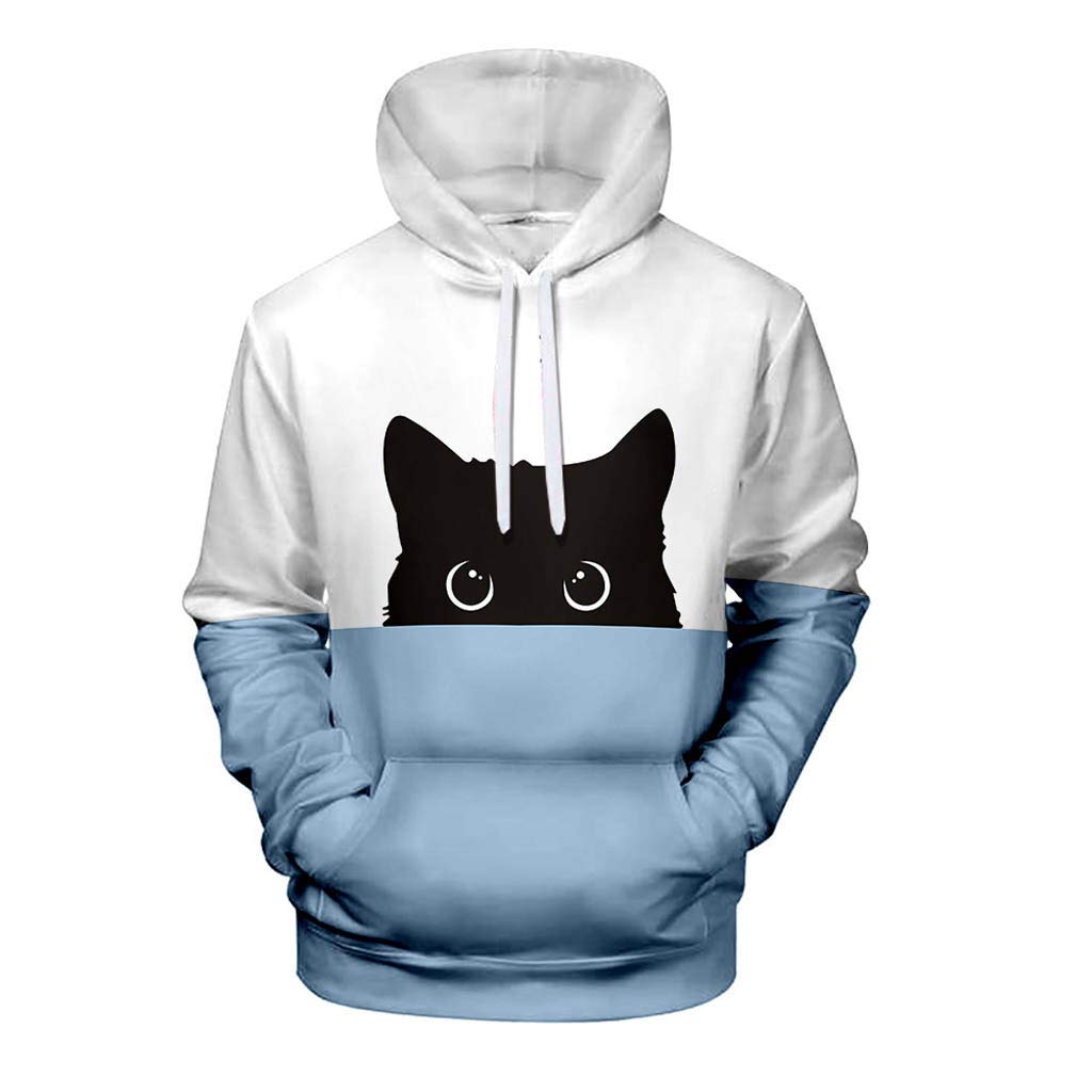 LATINDAY ◆ Unisex Cool Cat Printed Full Zip