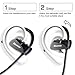 Bluenin Bluetooth Headphones, Wireless Bluetooth Earbuds Sport IPX5 Waterproof HiFi Stereo Sweatproof Earphones w/ mic for Running Gym Workouts 15 Hours Battery Noise Cancelling Headset (Black)