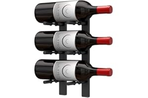 ULTRA WINE RACKS & CELLARS Ultra Wine Racks Wall Mounted Wine Racks (1 Foot 1 Deep, Matte Black)