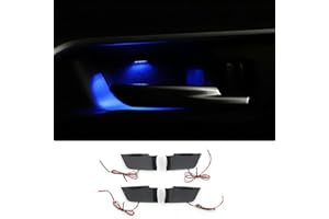HIGH FLYING for Toyota RAV4 2019 2020 2021 Car Interior Accessories Side Door Handle Bowl LED Blue Lights 4PCS, NOT fit 2022+