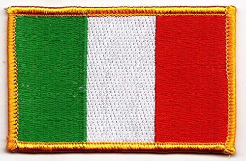 IRISH FLAG w/GOLD BORDER, Flag of Ireland/Iron On Patch Applique/Patriot