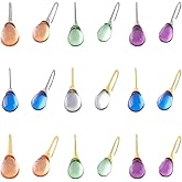 UNICRAFTALE 9 Pairs Teardrop Earrings for Women 9 Colors Metal Dangle Drop Earrings Set Crystal Earrings Dainty Water Drop Earrings for Jewelry Fashion Birthday Party Gift