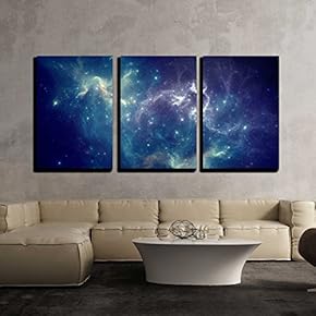 Colorful Space Nebula x3 Panels